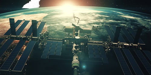 Satellite in space