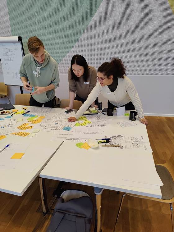 NextGen tre studerende arbejder på projekt